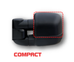 ClearView “Compact” Towing Mirror Head Covers Black (Left & Right)